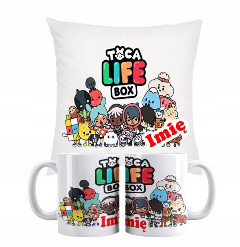  TOCA BOCA MUG AND PILLOW SET FOR A BIRTHDAY GIFT TOCA WORLD + NAME