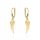  Earrings gold openwork wings FREE ENGRAVING