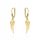  Earrings gold openwork wings FREE ENGRAVING