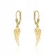  Earrings gold openwork wings FREE ENGRAVING