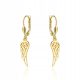 Earrings gold openwork wings FREE ENGRAVING