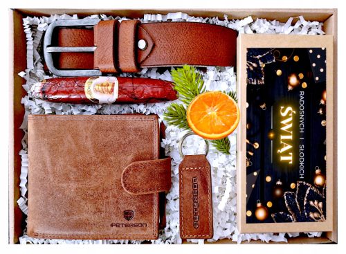  ELEGANT GIFT FROM SANTA CLAUS under the Christmas tree for HIM HUSBAND DAD SON leather set