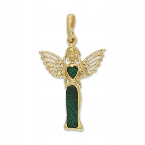  GOLDEN ANGEL PENDANT WITH MALACHITE