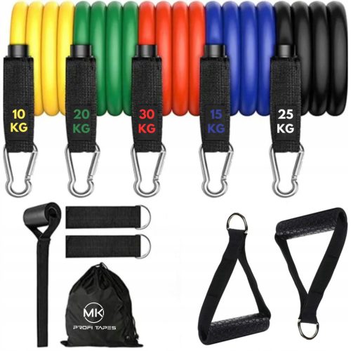  RESISTANCE BANDS FOR EXERCISES SET OF 5 WORKOUT BANDS UP TO 100 KG HIGH QUALITY