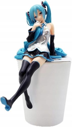  Miku figurine cute anime figurine for girls, sitting position statuette