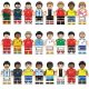  SET OF 24 PIECES OF FOOTBALLER FIGURINES LEWANDOWSKI RONALDO