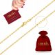  WOMEN'S GOLDEN ANKIER CHAIN 50cm/1mm GOLD PLATED SILVER GIFT FOR A WOMAN