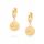  Gold-plated earrings hanging medallions with sky ANIA KRUK