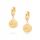  Gold-plated earrings hanging medallions with sky ANIA KRUK
