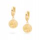  Gold-plated earrings hanging medallions with sky ANIA KRUK