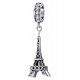  Eiffel Tower Charm Silver 925 Hanging with Cubic Zirconia