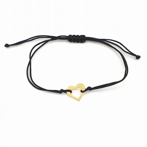  Bracelet String Heart Gold 585