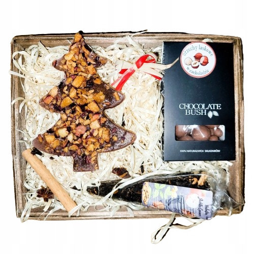  GIFT BASKET Chocolate covered nuts CHOCOLATE Christmas tree CHRISTMAS GIFT P