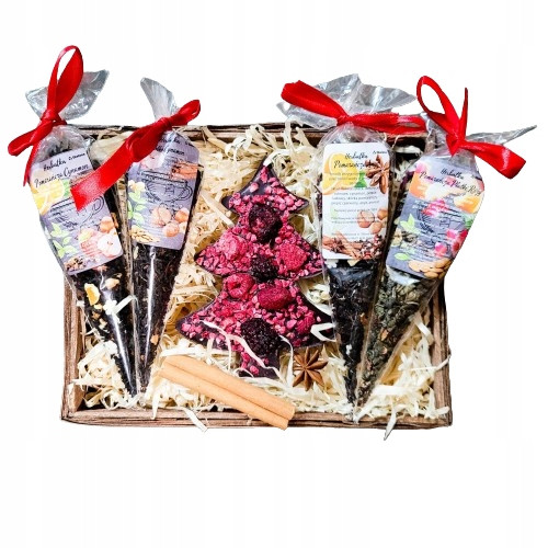  GIFT BASKET CHRISTMAS GIFT Under the Christmas Tree CHOCOLATE Christmas Tree Tea Set