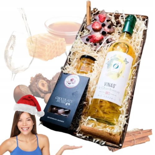  Gift Basket Gift Box With 0% Alcohol-Free Wine Honey Nuts Pr