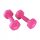  2x Dumbbells for exercises, non-slip, multifunctional training equipment, home, pink