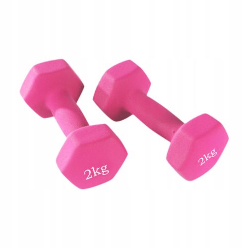  2x Dumbbells for exercises, non-slip, multifunctional training equipment, home, pink