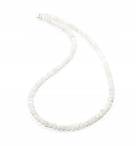  Necklace natural MOONSTONE faceted donuts 5mm