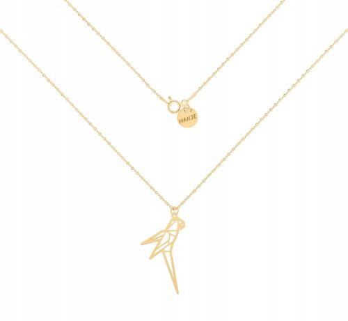  Gold plated parrot necklace