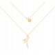  Gold plated parrot necklace