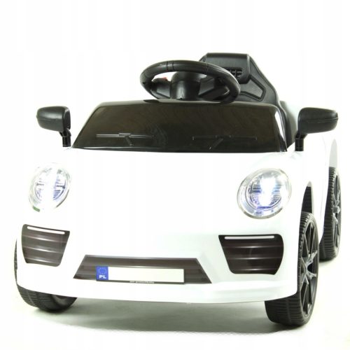  BATTERY POWERED CAR WITH REMOTE CONTROL AND MUSIC, ROCKING, LED, CAR-SX-3-WHITE