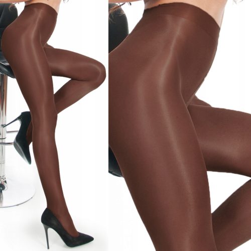  fenome BROWN SATIN TIGHTS 40 den very shiny gloss CHOCOLATE