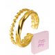  Women's ring GOLD PLATED double decorated STA