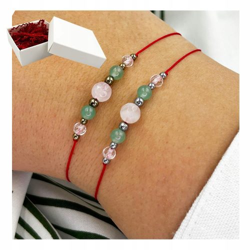  Bracelet Amulet Aventurine Rock Crystal Rose Quartz Talisman Gift