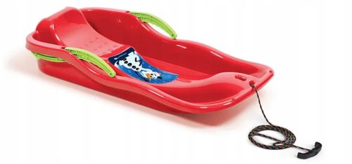  PLASTIC SLED WITH BRAKES RACE S RED Downhill bobsleigh