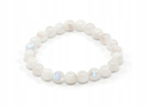  Bracelet natural MOONSTONE smooth balls 8mm