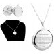  Silver necklace surgical steel Secret box round opening WITH ENGRAVING