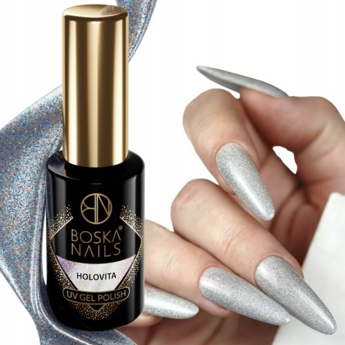  Hybrid Varnish Boska Nails 492 Holovita 6ml Silver Holo Cosmic Glow