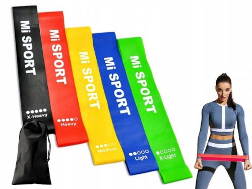  FITNESS TRAINING RESISTANCE BANDS - 5 PIECES