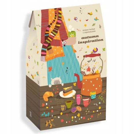  Set of autumn warming loose teas, mix of flavors with an infuser