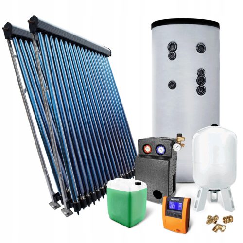  Vacuum solar collector set 2 x HP 30 with 400l tank