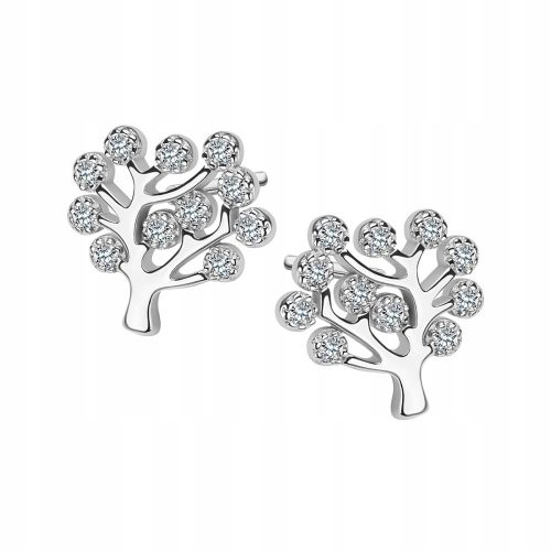  Silver earrings with zircons