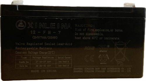  XINLEINA 24V 7Ah battery for battery powered vehicles, UPS etc.