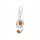  Treble Clef Silver Pendant with Amber Pendant on Chain Silver