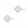  SILVER EARRINGS FOR WOMEN 925 Clovers with White Matte on a Stud