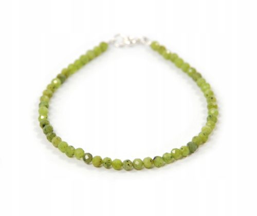  Bracelet natural JADE faceted beads 3mm