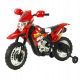  Battery operated motorbike for children 2 x 45 GLOWING WHEELS LEATHER MOTO-M-9-RED