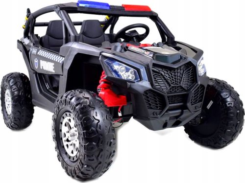  MEGA JEEP BUGGY POLICE 2 SEATS 24V POWER 800W SHOCK ABSORBERS REMOTE CONTROL