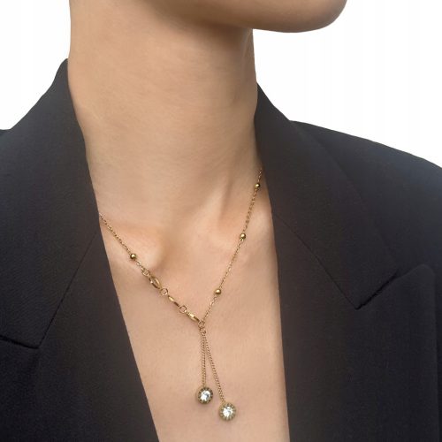  Necklace gold surgical steel roman numerals 45 cm