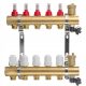  Underfloor heating manifold 5-2x valve 2x air vent