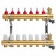  Underfloor heating manifold 7-2x valve 2x air vent