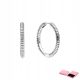  S925 Silver Hoop Earrings Moments Charm