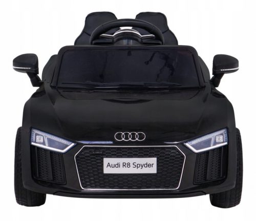  AUDI R8 BATTERY FOR CHILDREN BLACK + REMOTE CONTROL + EVA + SLOW START + MP3