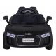  AUDI R8 BATTERY FOR CHILDREN BLACK + REMOTE CONTROL + EVA + SLOW START + MP3