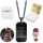  Men's Black Dog Tag with Engraving Chain Armored Steel Gift