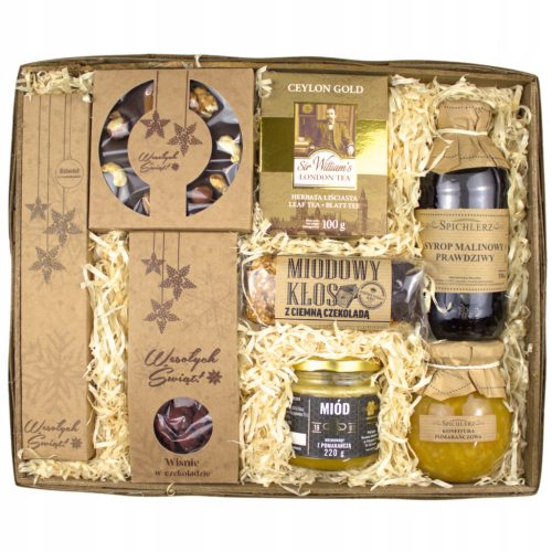  Christmas LARGE gift basket - plums, chocolate, honey, syrup, jam